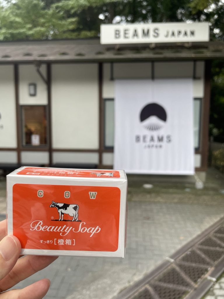 beams日光店で創業111年の牛乳石鹸に橙色石鹸